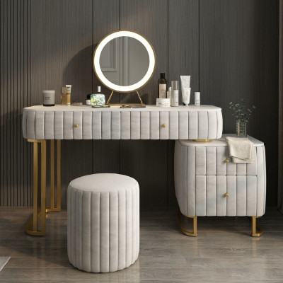 Designer Konsol Schminktisch Kosmetik Dësch Spigel Dekor Kommode Friséiertisch