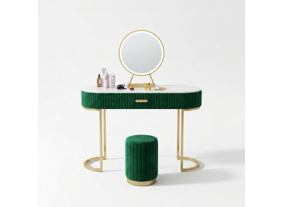 Schminktisch Design Konsolendëscher + Hocker Friseurdësch Make-Up Dësch Nei