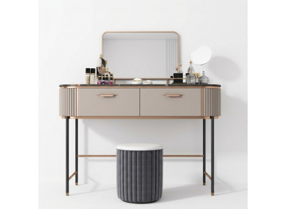 Make-up Dësch Schwaarz Komod Konsolendëscher Schlofkummer Dësch Konsolen Miwwelen