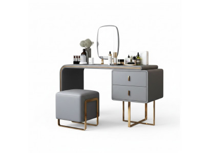 Dësch Modern Konsol Spigel Kommode Schminktisch Schlofkummer Hocker Konsolen