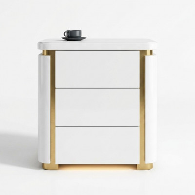 Design Nuetsdësch. Konsol Metallschimmer Dëscher Konsolen Schlofzëmmer
