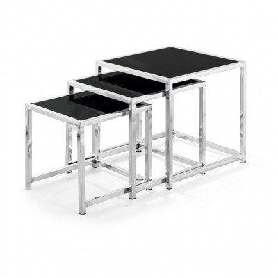 Set 3x Canapé-Dësch Kaffisdësch Niewendësch Designer Wunnzëmmertësch Dëscher