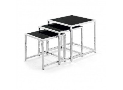 Set 3x Canapé-Dësch Kaffisdësch Niewendësch Designer Wunnzëmmertësch Dëscher