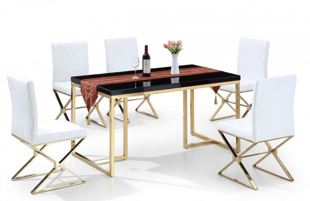 Iessdësch 4x Still Iesszëmmer Set Komplett Set Iess Grupp Dësch 5tlg