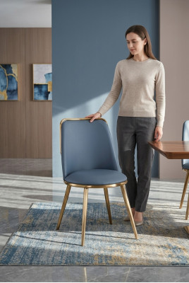 Iessdësch Still Luxus Stoff Edelstol Design Still Lehnstull Gepolstert Nei