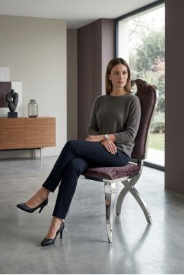 Këssen Luxus Still Esszëmmer Lehnstill Design Textil Still Kënschtleeder