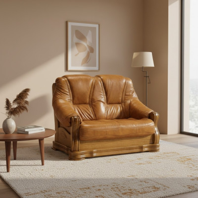 Sofas 2 Sëtzer Designer Duebelsëtzer Ledersofa Wunnzëmmer Couchen Polstersofa