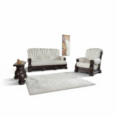Dräisëtzer Sofa Lieder Couche Holz Polster Klassesch geschnëtzt Couchen Sofasen