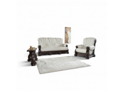 Dräisëtzer Sofa Lieder Couche Holz Polster Klassesch geschnëtzt Couchen Sofasen