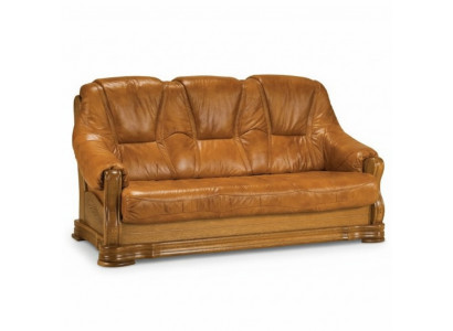 Holz Sofa 3 Sëtzer Polster Designer Canapéën Garnitur SL Sofa Dräisëtzer Lieder