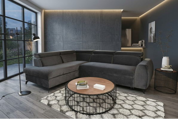 Canapé Eckeck Canapé Wohnlandschaft L-Form Designer-Canapé Luxus Eckecken Stoffcanapé Textil