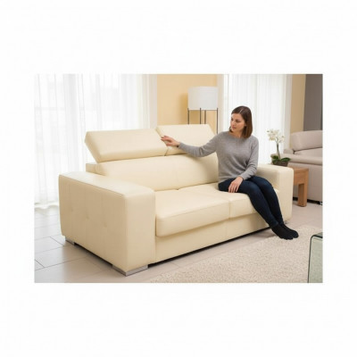 Zwee-Sëtzer Sofa Nei Modern Sofa Beige 2 Sëtzer Couchen Sofas Miwwelen Lounge Holz