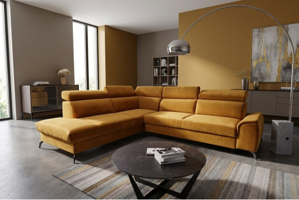 Eckcouch L-Form Couch Nei Modern Modern Schlofcouch Coupe Gepolsstert Miwwelen