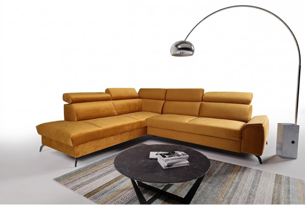 Eckcouch L-Form Couch Nei Modern Modern Schlofcouch Coupe Gepolsstert Miwwelen