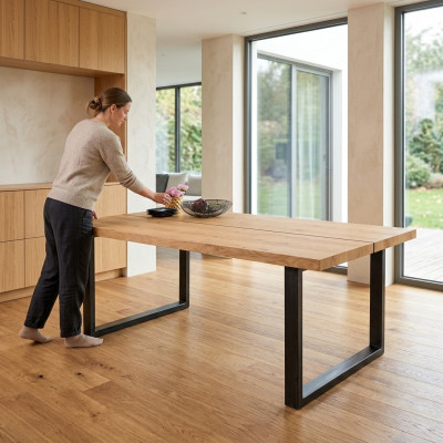 Dësch Loft Miwwelen Holz Iessdësch 160x90cm Iessdëscher Dëscher Modernen Design Nei