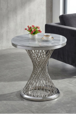 Ronnd Niewentafel Couchtisch Edelstol Luxus Miwwelen Wunnzëmmer Ronnd