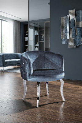 Design Stull Textilstoff Iesszëmmer Edelstol Fauteuil Stull Lounge-Sëtzer