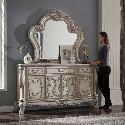 Anrichte Sëlwer Barock Holz Stil klassesch Italienesch Miwwelen Design Kommode Nei