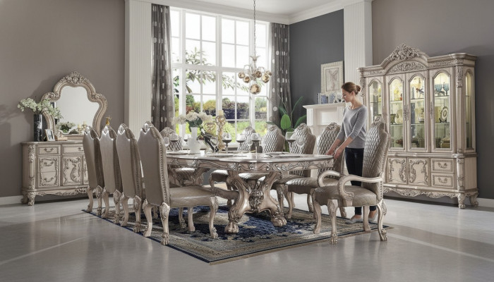 Grousse Ritter Dësch Barock Iessdësch xxl 345cm Holz Dëscher Klassesch Miwwelen Nei