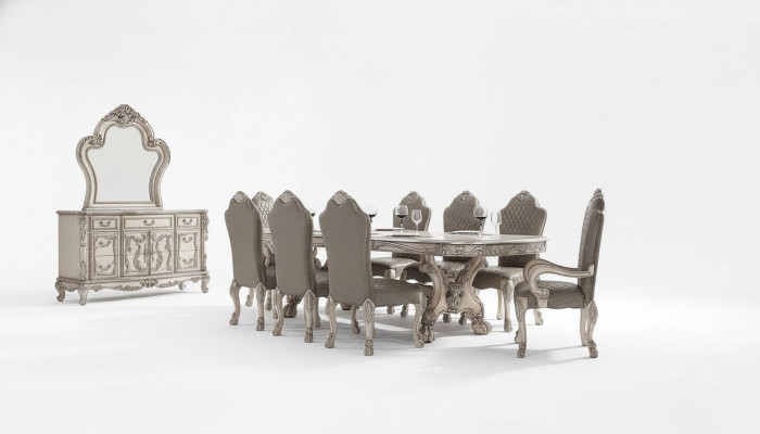 Grousse Ritter Dësch Barock Iessdësch xxl 345cm Holz Dëscher Klassesch Miwwelen Nei