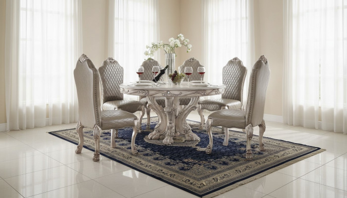 Iesszëmmer Stull Sesselle Set 6x Stull ouni Aarmlehnen Luxus Sessel Barock Still