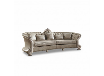 Grouss XXL Sofa Couch klassesch Miwwelen Polster Sofae 4 Sëtzer Barock Textil Couchen