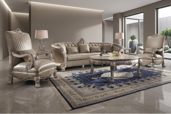 Sofa Këssen Dësch aus Holz 4tlg Luxus Miwwelen Sofagarnitur Couch Sofa Garnitur