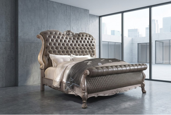 Design Barock Luxus Miwwelen Nuetsdësch Better 180x200 Bett 3 Desch. Schlofzëmmer Set