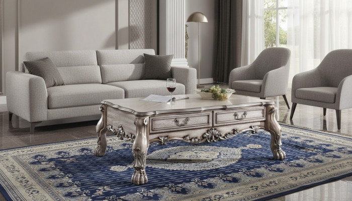 Canapé Dësch Niewendësch Holz Canapé Wunnzëmmer Dësch Barock Designer Klassesch