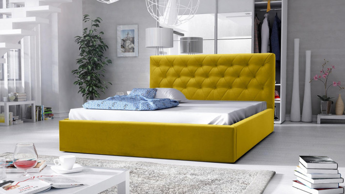 Luxus Bett Eebett Stil Miwwelen Schlofzëmmer Hotel Better 180x200 Chesterfield