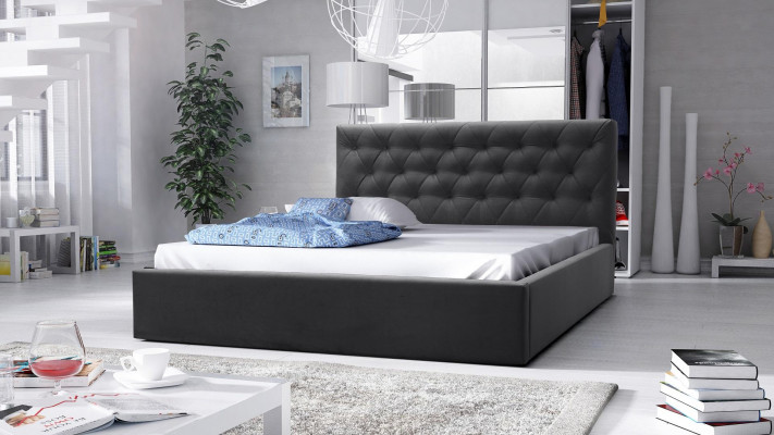 Luxus Bett Eebett Stil Miwwelen Schlofzëmmer Hotel Better 180x200 Chesterfield