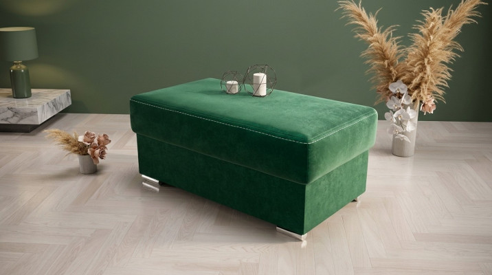 Miwwelen Wunnen Sëtzbanken Sëtz Textil Gréng Design Ottoman Hocker Polsterhocker Fouss