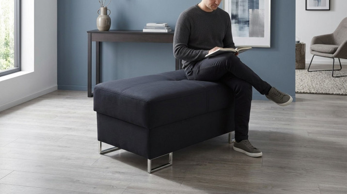 Hocker Foussocker Bäistellhocker Chaise Longue Sëtzbank Samt Stoff