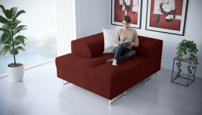 Fotell Design Canapé Sofa Relax Textil Lounge Club Polster Sëtzer Luxus Fernseher