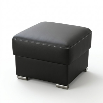 Modern Hocker Bank gepolstert Foussstëtz Eckhocker a schwaarz Ottoman Hocker