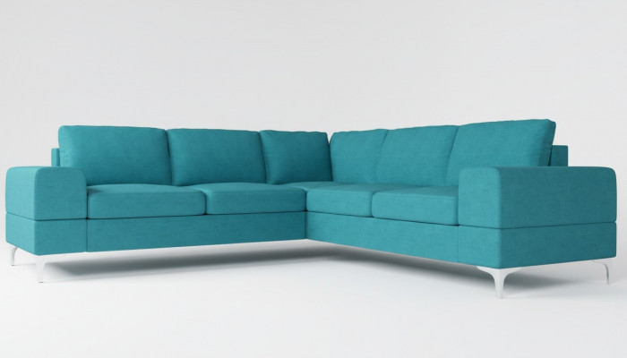 Canapé Ecksofa Stoff Wunnzëmmer Design Modern L-Form Tierkisblo Mamendolz Luxus Canapéën