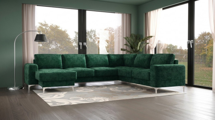 Modern Eckcouch Design U-Form Sofa Wunnlandschaft Neit Gepolstert Sofa Wunnlandschaft