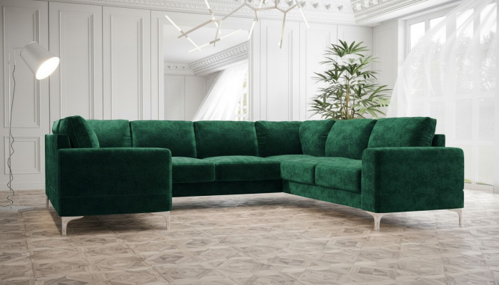 Wunnlandschaft Polstereck Canapé Sofa Sofas Nei Wunnzëmmer Samt Eckcanapé U-Form