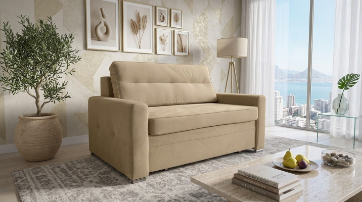 Design Couch Stoff Chesterfield Fauteuil 1.5 Sëtzer Polstersofa Lounge Club