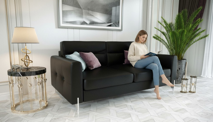 Sofaen Canapéë Elegant Design Luxus Samt Stoff Sofa Canapé Polsterung 2-Sëtzer