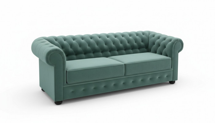 Design Sofa Canapé 3 Sëtz Polsterung Lieder Grouss Sofas Textil Chesterfield