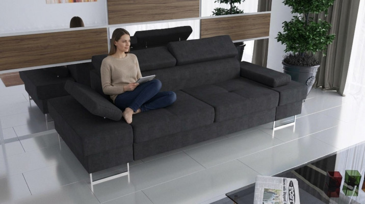 Design Sofa 3 Sëtz Multifunktioun Couche Polsterschlofsofa Sofa Couchen Nei