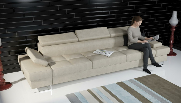 Sofa 4 Sëtzer Couch Polstersdesign Sofa 4er Sitz Sofas Textildesign Sofa Miwwelen