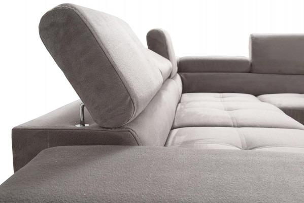 Sofa Canapé Polster L-Form Wunnzëmmer Design Ecke Lieder Nei Beige Luxus