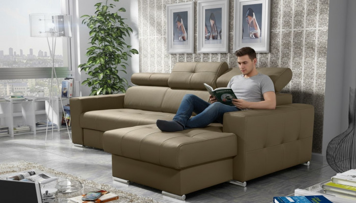 Sofa Eckcouch Gepolstert Wunnzëmmer Neit L-Form Stoft Lieder Wunnlandschaft Sofas