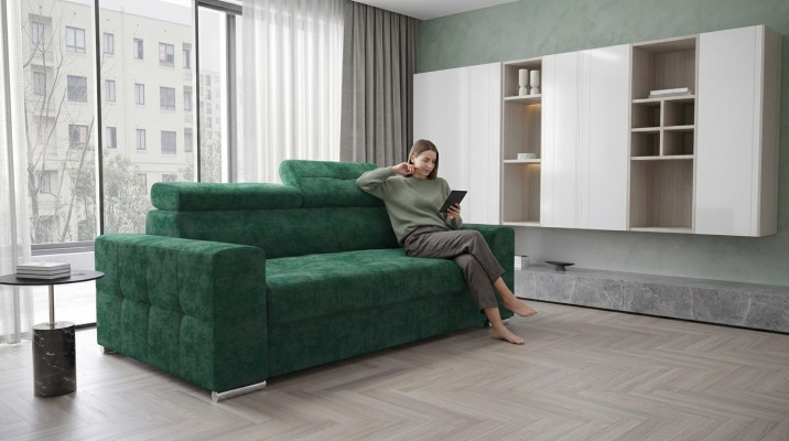 Couch Polster Stoff Lieder Sofa Design 2 Sëtzer Sofas Couchen Multifunktion Nei