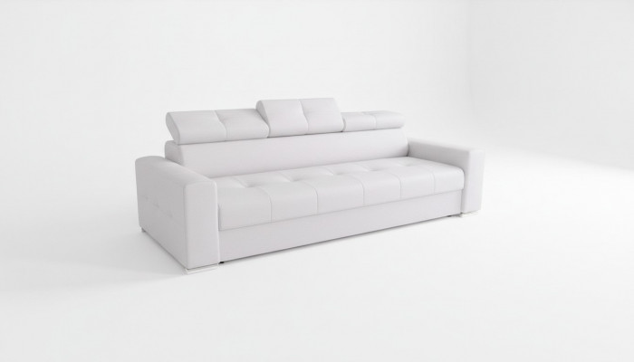 Modern 3-Sëtz Sofa Zëmmer Miwwelen Wäiss Polster Dräisëtzer Canapé Design Sofa