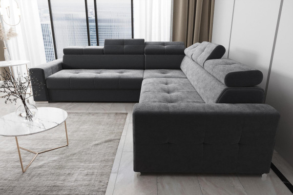 Wunnzëmmer Textil Lieder Luxus L Form Modern Eckcouch Plüsch Sofas Nei