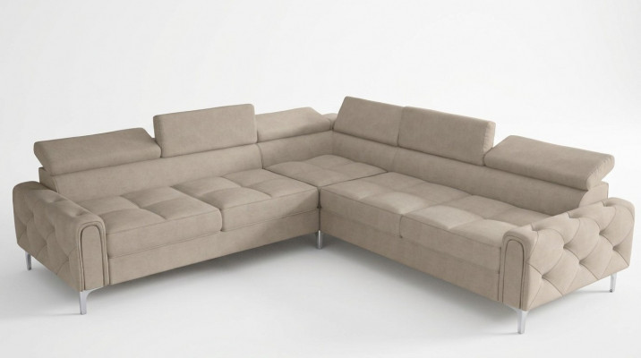 Design Sofa Couch Eck Multifunksioun Polster Wunnzëmmer L Form Textil Nei