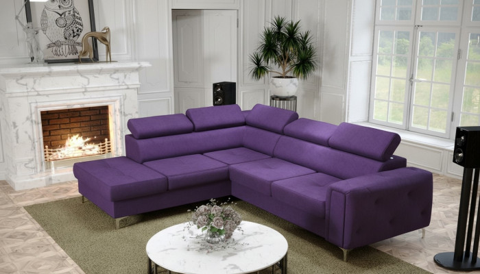 Design Eckcouch L-Form Couch Polsterung Luxus Wunnzëmmer Soft Style Couchen Nei